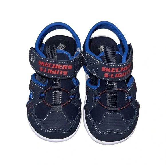 Skechers S-Lights Closed Toe Sandal Shoes Size 7 - Picture 2 of 6